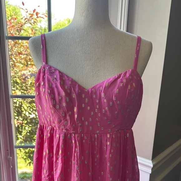 Lily Pulitzer Women’s Heidi Maxi Dress Aura Pink Metallic Size 12 - Picture 4 of 14